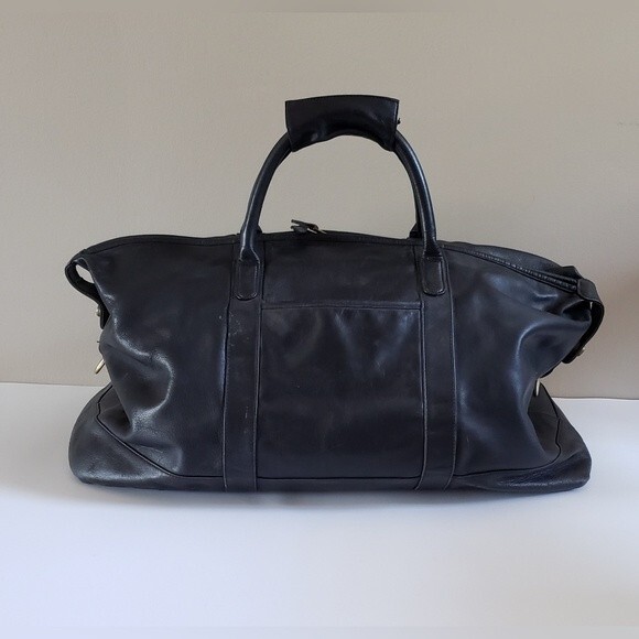 Coach Other - Coach Vintage Cabin Bag Black Leather with Brass Hardware Travel Bag Wee…